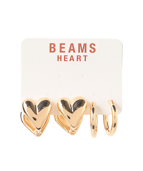BEAMS HEART(ビームスハート)の「BEAMS HEART / ハート 2セット ピアス(ピアス(両耳用)・レディース・ゴールド/シルバー・ONE SIZE)」の3枚目の写真