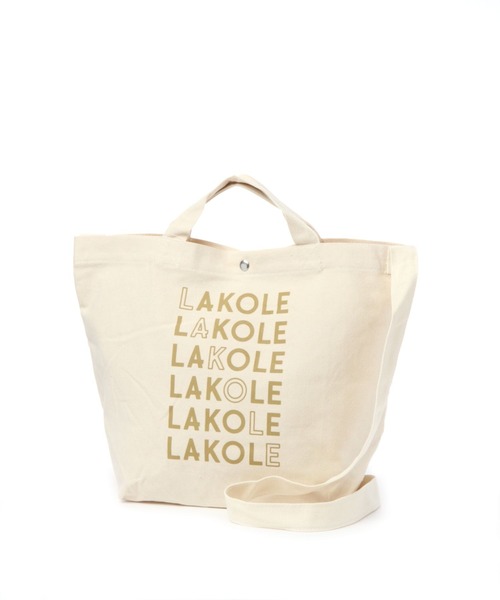 LAKOLE（ラコレ）の「LAKOLEラインロゴ横型ショルダーバッグ / 174806（ショルダーバッグ・レディース・ライトブラウン/イエロー/チャコール/グリーン・FREE）」の4枚目の写真