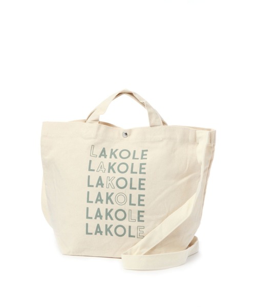 LAKOLE（ラコレ）の「LAKOLEラインロゴ横型ショルダーバッグ / 174806（ショルダーバッグ・レディース・ライトブラウン/イエロー/チャコール/グリーン・FREE）」の3枚目の写真