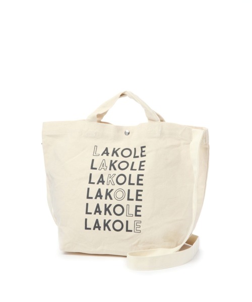 LAKOLE（ラコレ）の「LAKOLEラインロゴ横型ショルダーバッグ / 174806（ショルダーバッグ・レディース・ライトブラウン/イエロー/チャコール/グリーン・FREE）」の2枚目の写真