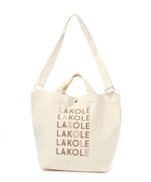 LAKOLE（ラコレ）の「LAKOLEラインロゴ横型ショルダーバッグ / 174806（ショルダーバッグ・レディース・ライトブラウン/イエロー/チャコール/グリーン・FREE）」の8枚目の写真