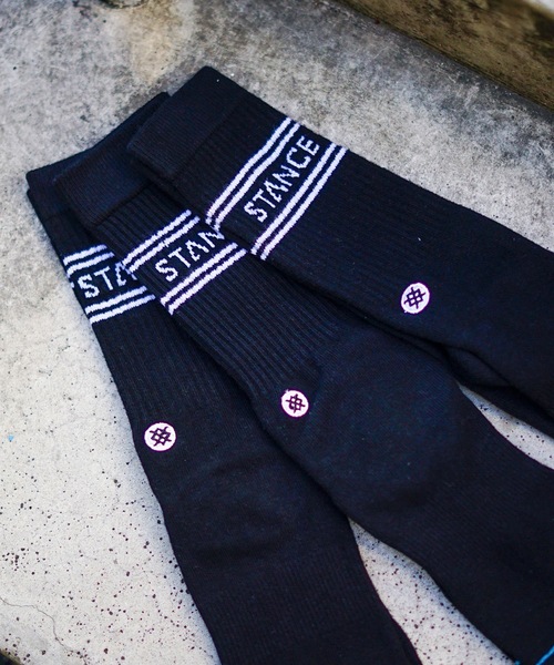 STANCE ソックス　L 3足　まとめ売り　黒　白　グレー STANCE/スタンス】BASIC 3 PACK CREW/ギフトにも最適！ 吸湿