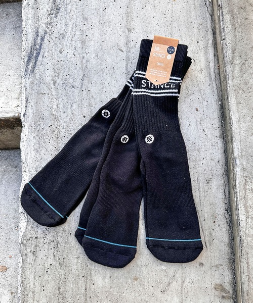 STANCE（スタンス）の「【STANCE/スタンス】BASIC 3 PACK CREW/ギフトにも最適！ 吸湿 通気性ラインブランドロゴパターン3Pパックハイソックス（3足組）（ソックス/靴下・メンズ・ホワイト/ブラック/マルチ/インディゴブルー/ゴールド/ネイビー/オートミール/その他・LARGE/SMALL）」の20枚目の写真