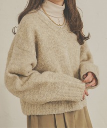 もちっと癒され。前後2WAYメランジニット/【WEB/EC限定商品】