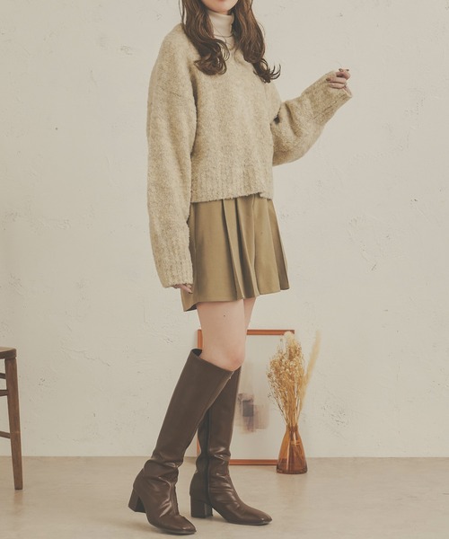 Ambre Neige(アンブルネージュ)の「もちっと癒され。前後2WAYメランジニット/【WEB/EC限定商品】(ニット/セーター・レディース・ライトブラウン/ピンク/ライトベージュ・FREE)」の7枚目の写真