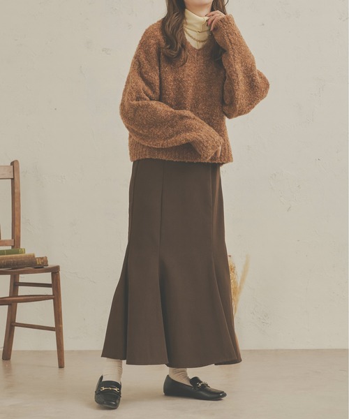 Ambre Neige(アンブルネージュ)の「もちっと癒され。前後2WAYメランジニット/【WEB/EC限定商品】(ニット/セーター・レディース・ライトブラウン/ピンク/ライトベージュ・FREE)」の10枚目の写真