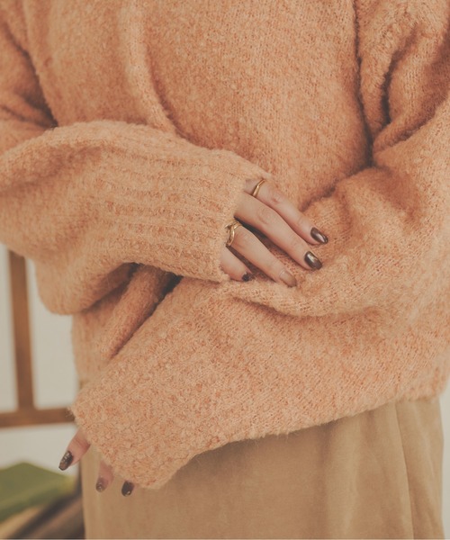 Ambre Neige(アンブルネージュ)の「もちっと癒され。前後2WAYメランジニット/【WEB/EC限定商品】(ニット/セーター・レディース・ライトブラウン/ピンク/ライトベージュ・FREE)」の14枚目の写真