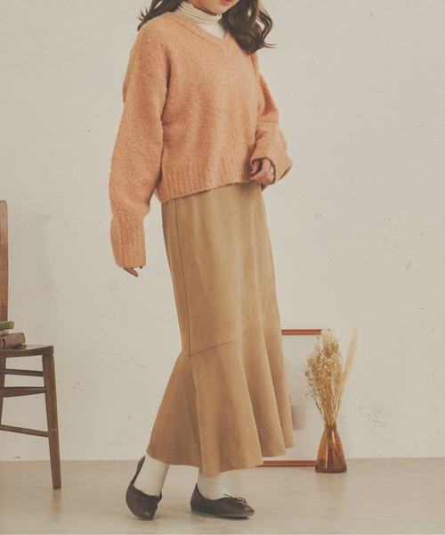 Ambre Neige(アンブルネージュ)の「もちっと癒され。前後2WAYメランジニット/【WEB/EC限定商品】(ニット/セーター・レディース・ライトブラウン/ピンク/ライトベージュ・FREE)」の15枚目の写真