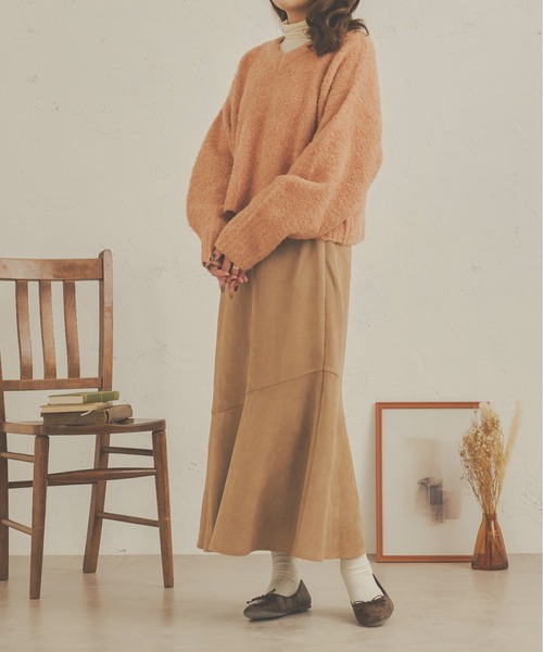 Ambre Neige(アンブルネージュ)の「もちっと癒され。前後2WAYメランジニット/【WEB/EC限定商品】(ニット/セーター・レディース・ライトブラウン/ピンク/ライトベージュ・FREE)」の16枚目の写真