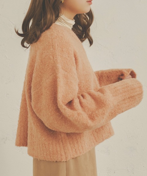 Ambre Neige(アンブルネージュ)の「もちっと癒され。前後2WAYメランジニット/【WEB/EC限定商品】(ニット/セーター・レディース・ライトブラウン/ピンク/ライトベージュ・FREE)」の4枚目の写真