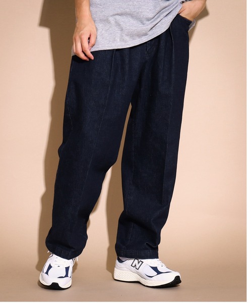 FARAH 2タックワイドテーパードパンツ 30/30 ブルー FARAH（ファーラー）の「FARAH | 2タックワイドテーパード