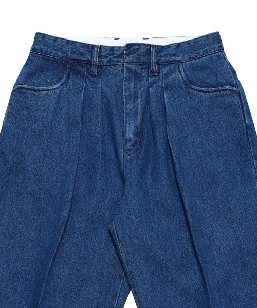 FARAH 2タックワイドテーパードパンツ 30/30 ブルー FARAH（ファーラー）の「FARAH | 2タックワイドテーパード