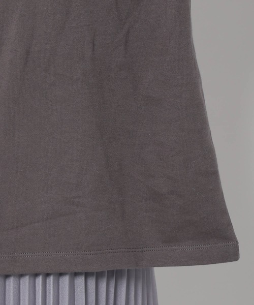 mysty woman(ミスティウーマン)の「ワンポイントシシュウロンT 183871(Tシャツ/カットソー・レディース・オフホワイト/ベージュ/チャコールグレー・FREE)」の15枚目の写真