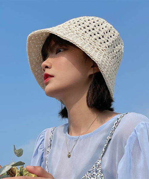 COS ストローバケットハット　M/Lサイズ 田中帽子店 Bucket（バケット） 麦わら バケットハット 57cm uk
