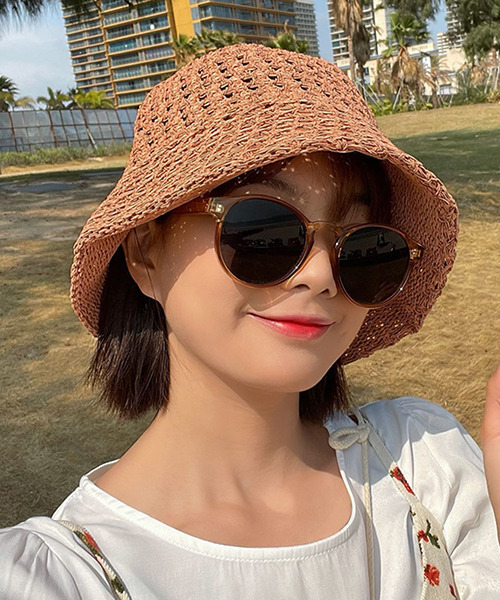マチュアーハ　straw bucket hat ストローバケットハット mature ha. ストローハット straw hat | moln