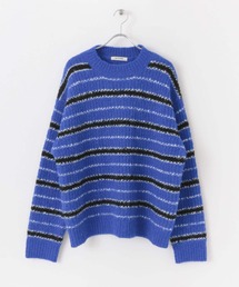 HEYUMM | モヘアライクカラフルボーダーニットトップ(ニット/セーター)