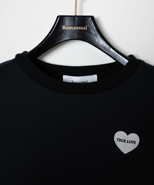 Romansual(ロマンシュアル)の「Romasual/TRUE LOVE刺繍スウェット(スウェット・レディース・ブラック/ホワイト・FREE)」の6枚目の写真