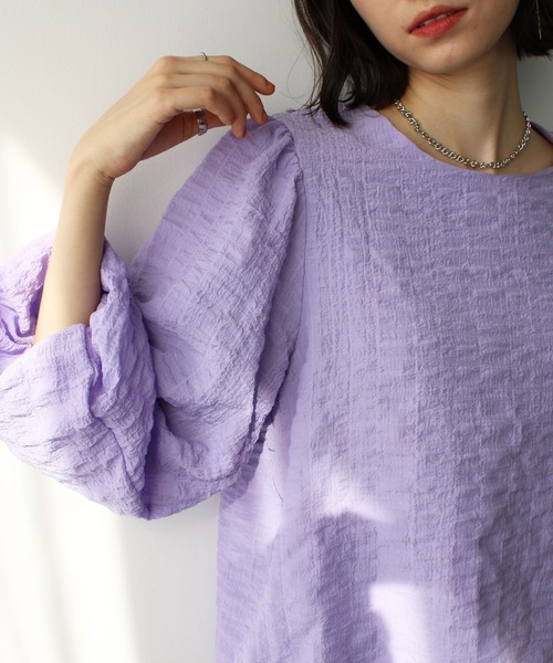 GeeRA(ジーラ)の「ワッシャー素材バルーン袖ブラウス(シャツ/ブラウス・レディース・ラベンダー/アイボリー/ブラック・MEDIUM/LARGE)」の17枚目の写真