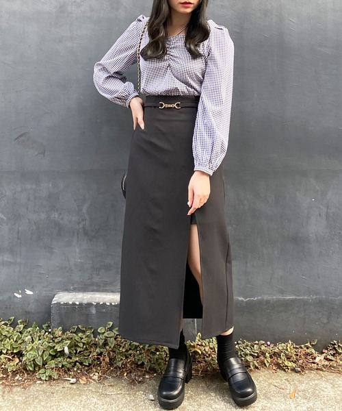 ビット付スリットナロー／スカート（スカート）｜INGNI（イング）の