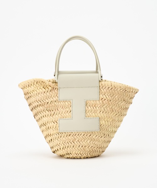IACUCCI（イアクッチ）の「リビエラ CESTA PAGLIA/RUGA（かごバッグ・レディース・グレイッシュベージュ/セージグリーン/アイボリー・FREE）」の19枚目の写真