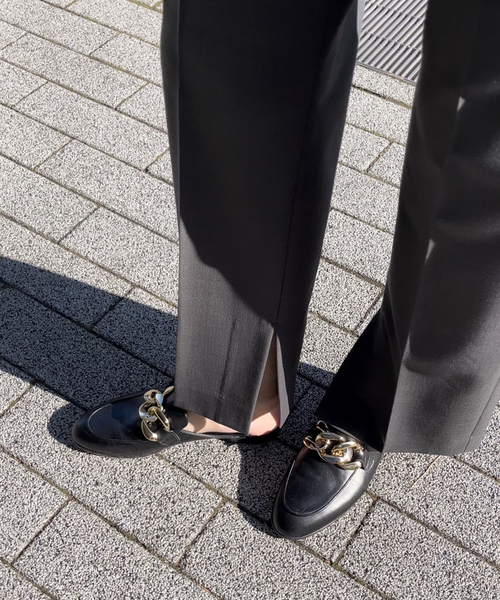 CASTELLANO（カステラーノ）の「【CASTELLANO/カステラーノ】 ビッグチェーンローファースリッポン（スリッポン・レディース・ブラック・37/38/36）」の4枚目の写真