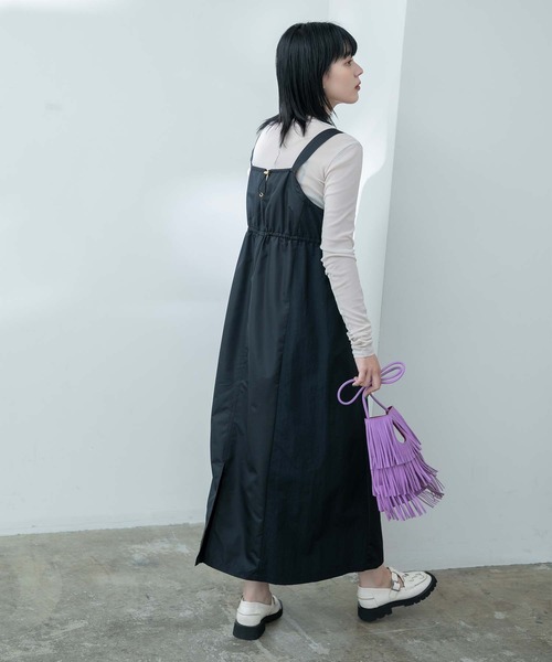 Eimee Law（エイミーロウ）の「ミリタリージャンスカ（ジャンパースカート・レディース・ブラック/ベージュ・38）」の13枚目の写真