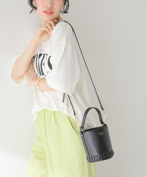 CHRISTIAN VILLA（クリスチャンヴィラ）の「【CHRISTIAN VILLA /クリスチャン ヴィラ】バケツバッグ（クラッチバッグ・レディース・ブラック/ベージュ/ライトグリーン・FREE）」の2枚目の写真