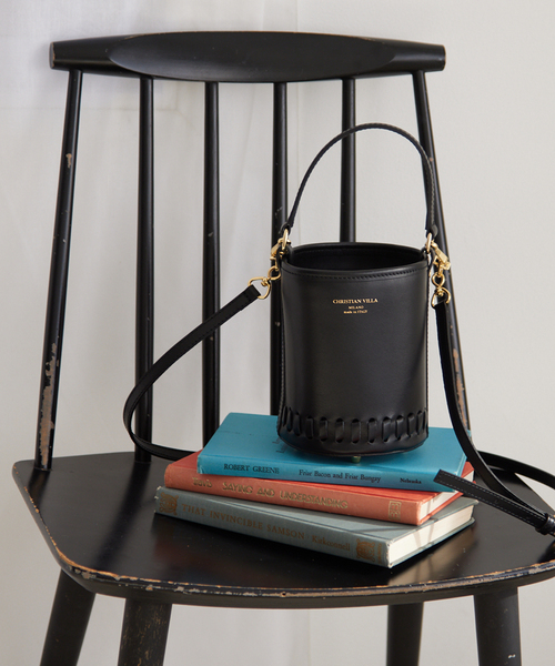 CHRISTIAN VILLA（クリスチャンヴィラ）の「【CHRISTIAN VILLA /クリスチャン ヴィラ】バケツバッグ（クラッチバッグ・レディース・ブラック/ベージュ/ライトグリーン・FREE）」の8枚目の写真