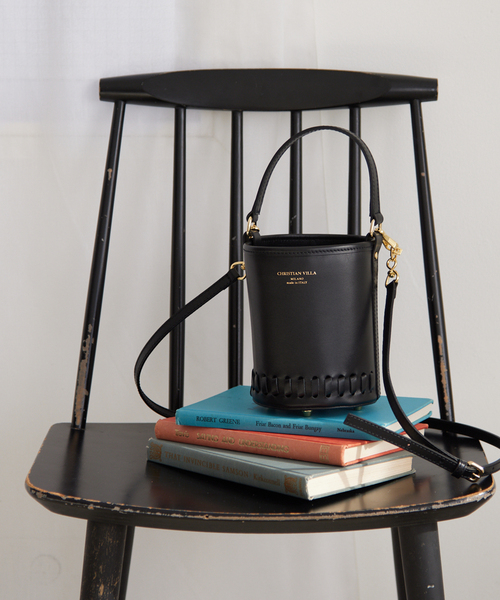 CHRISTIAN VILLA（クリスチャンヴィラ）の「【CHRISTIAN VILLA /クリスチャン ヴィラ】バケツバッグ（クラッチバッグ・レディース・ブラック/ベージュ/ライトグリーン・FREE）」の9枚目の写真