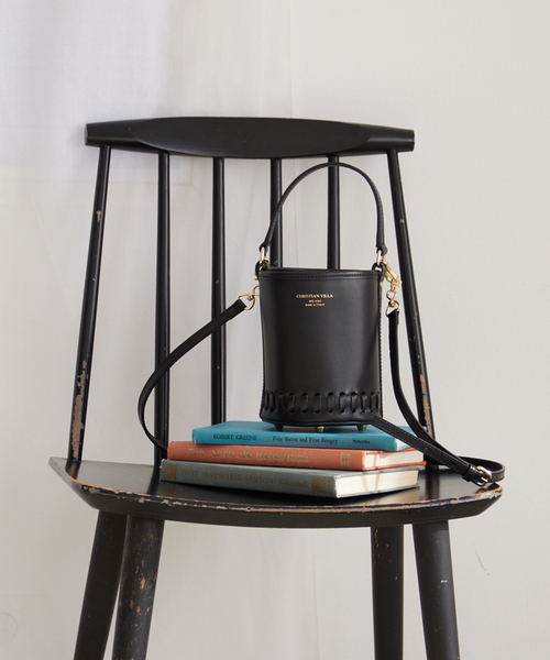 CHRISTIAN VILLA（クリスチャンヴィラ）の「【CHRISTIAN VILLA /クリスチャン ヴィラ】バケツバッグ（クラッチバッグ・レディース・ブラック/ベージュ/ライトグリーン・FREE）」の10枚目の写真