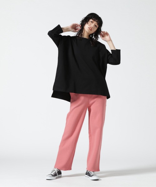MANASTASH（マナスタッシュ）の「MANASTASH/マナスタッシュ　リラックスパンツ（スウェットパンツ・レディース・ラベンダー/ピンク/ブラック・M）」の10枚目の写真