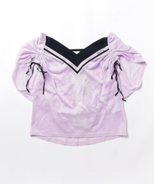 NAIFE/ Gathered shoulder top