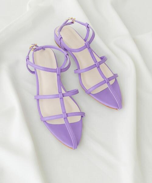 ナローストラップサンダル