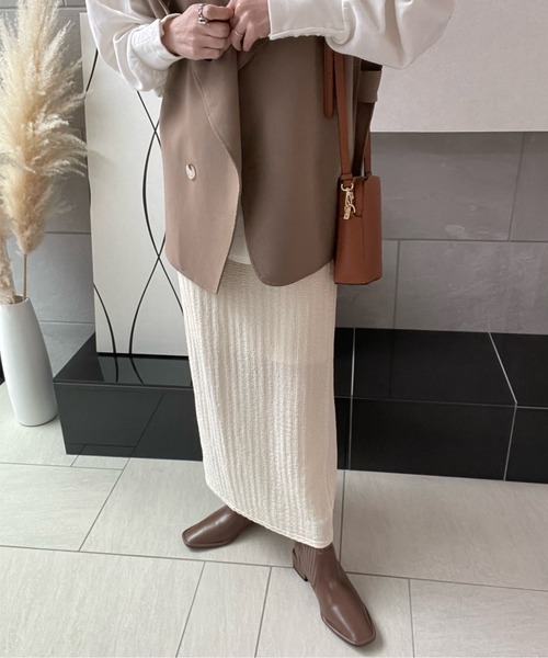 y/m by misato（イムバイミサト）の「ふくれジャガードカットスカート（スカート・レディース・ブラック/アイボリー・FREE）」の11枚目の写真