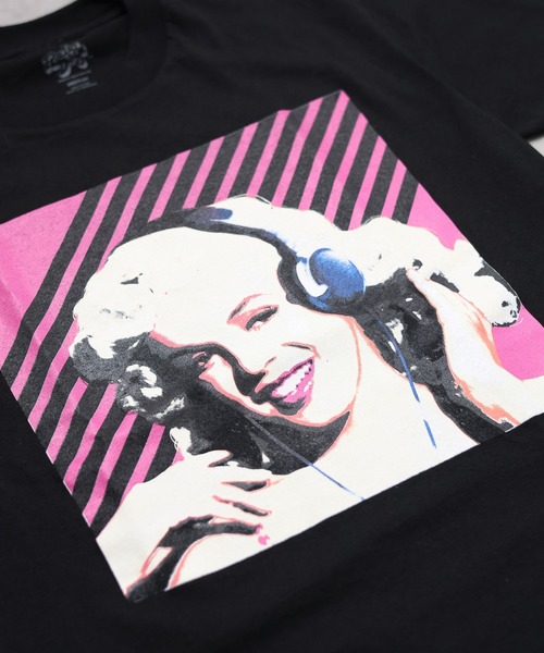 sunny branch(サニーブランチ)の「★Radio Days★MARILYN MONROE S/S TEE マリリンモンロー プリントTシャツ(Tシャツ/カットソー・レディース・ブラック/ホワイト・MEDIUM/LARGE)」の6枚目の写真