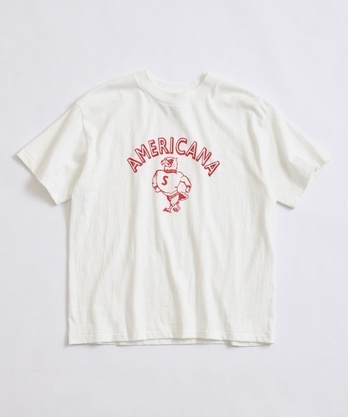 THE SHINZONE(ザ シンゾーン)の「SHINZONE×AMERICANA/シンゾーン×アメリカーナ プリントTEE PRINT TEE 23MXXCU02(Tシャツ/カットソー・レディース・ブラウン/ブラック/ホワイト・FREE)」の5枚目の写真