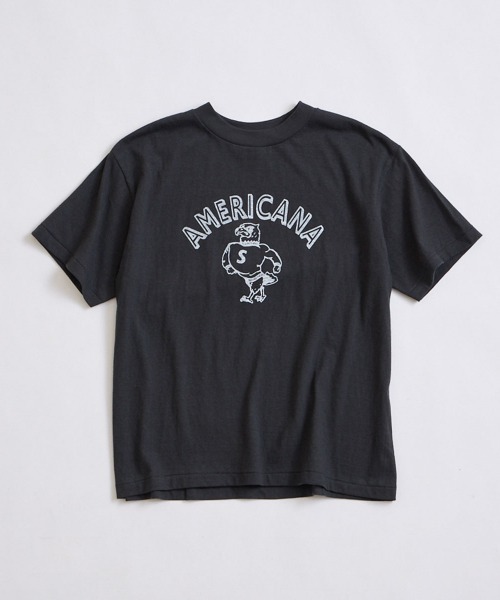 THE SHINZONE(ザ シンゾーン)の「SHINZONE×AMERICANA/シンゾーン×アメリカーナ プリントTEE PRINT TEE 23MXXCU02(Tシャツ/カットソー・レディース・ブラウン/ブラック/ホワイト・FREE)」の6枚目の写真