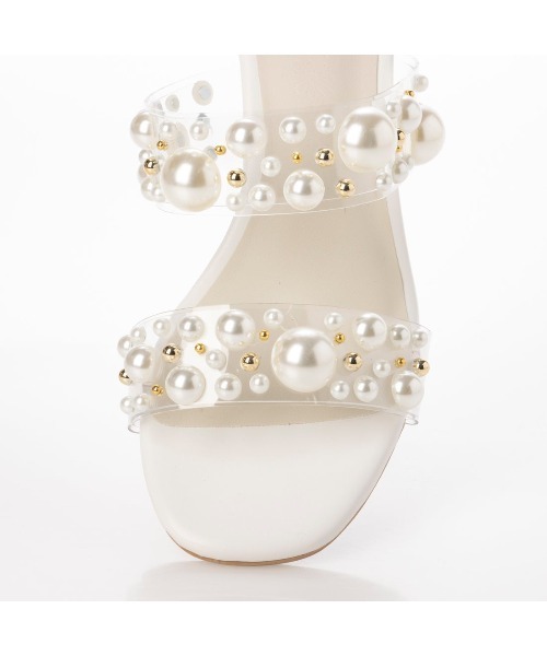 Realta（レアルタ）の「Realta(レアルタ)パール×スタッズクリアミュールサンダル（サンダル・レディース・ホワイト/ブラック・L/M/LL/S）」の17枚目の写真
