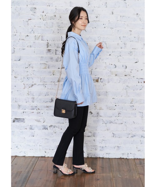 Realta（レアルタ）の「Realta(レアルタ)パール×スタッズクリアミュールサンダル（サンダル・レディース・ホワイト/ブラック・L/M/LL/S）」の6枚目の写真