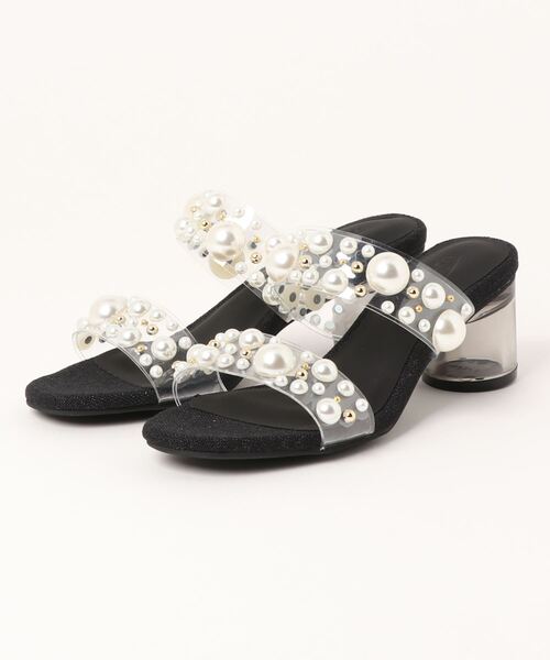 Realta（レアルタ）の「Realta(レアルタ)パール×スタッズクリアミュールサンダル（サンダル・レディース・ホワイト/ブラック・L/M/LL/S）」の18枚目の写真