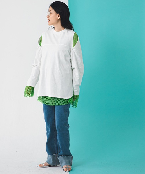 bohmal（ボマール）の「マルチウェイカットアウトオーバーサイズロンT（Tシャツ/カットソー・レディース・ブラック/アイボリー・MEDIUM）」の12枚目の写真