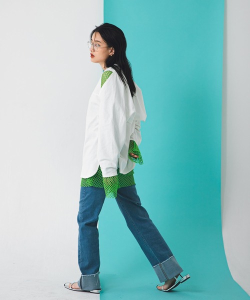 bohmal（ボマール）の「マルチウェイカットアウトオーバーサイズロンT（Tシャツ/カットソー・レディース・ブラック/アイボリー・MEDIUM）」の13枚目の写真