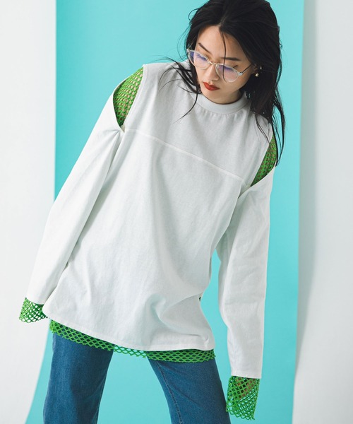 bohmal（ボマール）の「マルチウェイカットアウトオーバーサイズロンT（Tシャツ/カットソー・レディース・ブラック/アイボリー・MEDIUM）」の16枚目の写真