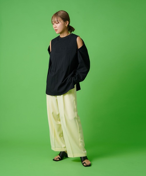 bohmal（ボマール）の「マルチウェイカットアウトオーバーサイズロンT（Tシャツ/カットソー・レディース・ブラック/アイボリー・MEDIUM）」の9枚目の写真