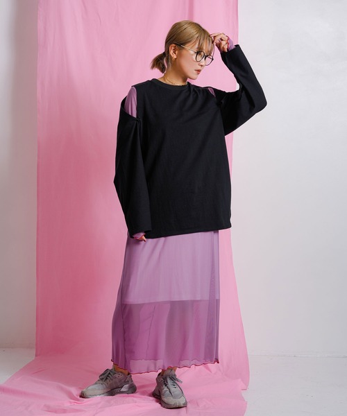 bohmal（ボマール）の「マルチウェイカットアウトオーバーサイズロンT（Tシャツ/カットソー・レディース・ブラック/アイボリー・MEDIUM）」の22枚目の写真