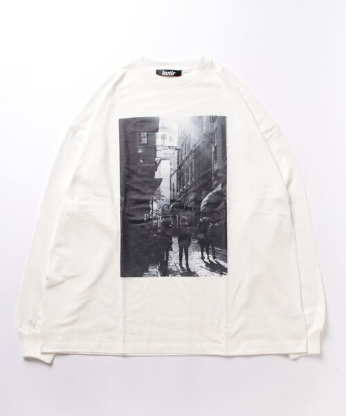kutir(クティール)の「オーバーサイズアソートロンT(Tシャツ/カットソー・メンズ・マスタード/ホワイト/その他/ブラック/チャコールグレー/ブルー/オフホワイト・LARGE/MEDIUM)」の2枚目の写真