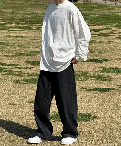 kutir(クティール)の「オーバーサイズアソートロンT(Tシャツ/カットソー・メンズ・マスタード/ホワイト/その他/ブラック/チャコールグレー/ブルー/オフホワイト・LARGE/MEDIUM)」の10枚目の写真