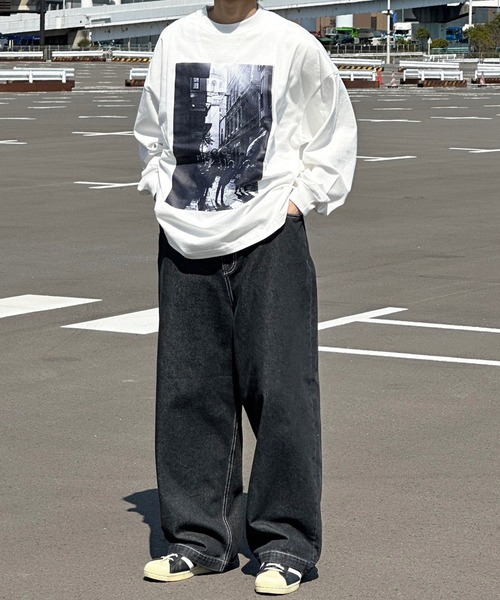 kutir(クティール)の「オーバーサイズアソートロンT(Tシャツ/カットソー・メンズ・マスタード/ホワイト/その他/ブラック/チャコールグレー/ブルー/オフホワイト・LARGE/MEDIUM)」の14枚目の写真