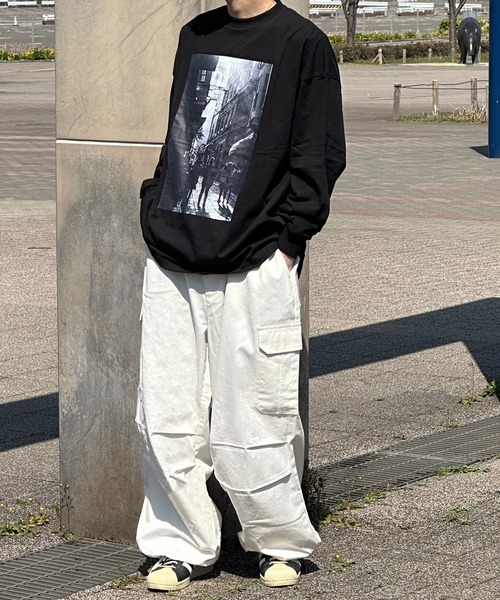 kutir(クティール)の「オーバーサイズアソートロンT(Tシャツ/カットソー・メンズ・マスタード/ホワイト/その他/ブラック/チャコールグレー/ブルー/オフホワイト・LARGE/MEDIUM)」の15枚目の写真