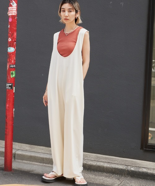 Auntie Rosa Holiday（アンティローザホリデー）の「2WAYフロントZIPルーズサロペット（サロペット/オーバーオール・レディース・ブラック/ナチュラル・FREE）」の22枚目の写真